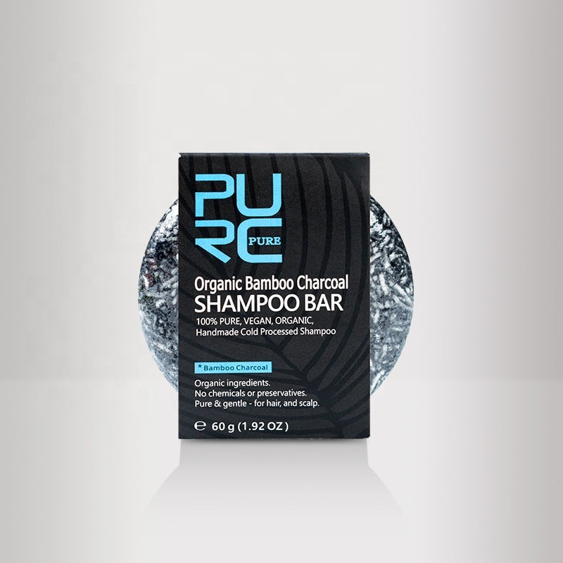 Sustainable bamboo charcoal soap for deep scalp cleansing