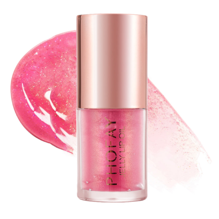 PHOFAY Lip Oil glossy texture on lips