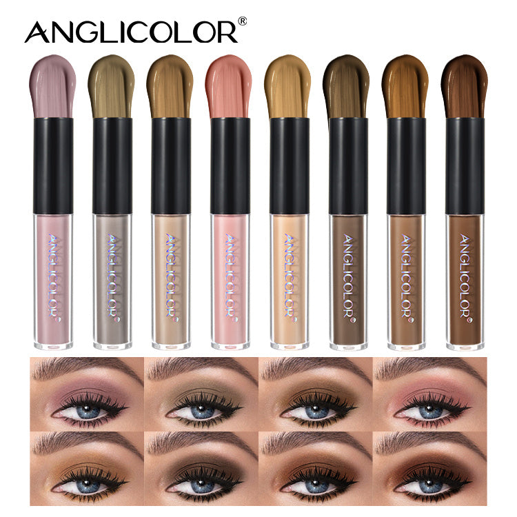 Liquid eyeshadow applicator wand