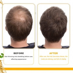 Before and after biotin hair oil results