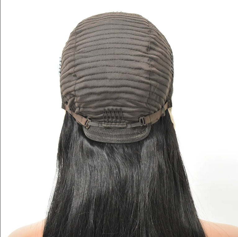 Thin invisible lace human hair wig