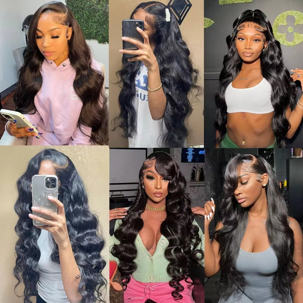 Pre-plucked lace front wig natural hairline