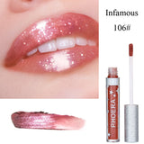 Long wear glitter lipstick