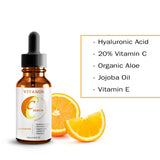 Serum dropper with golden liquid