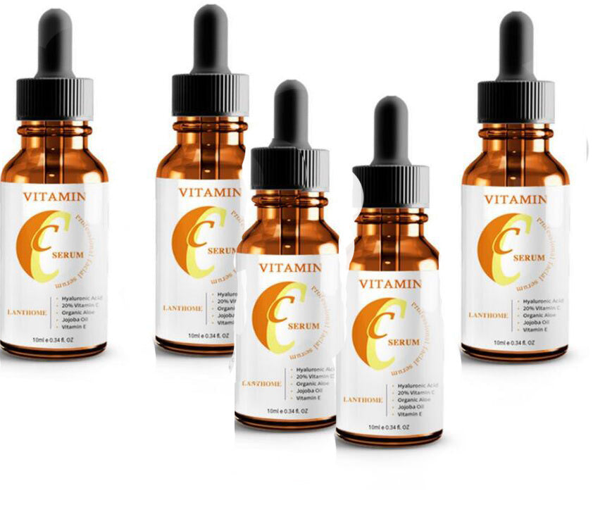 Serum dropper with golden liquid