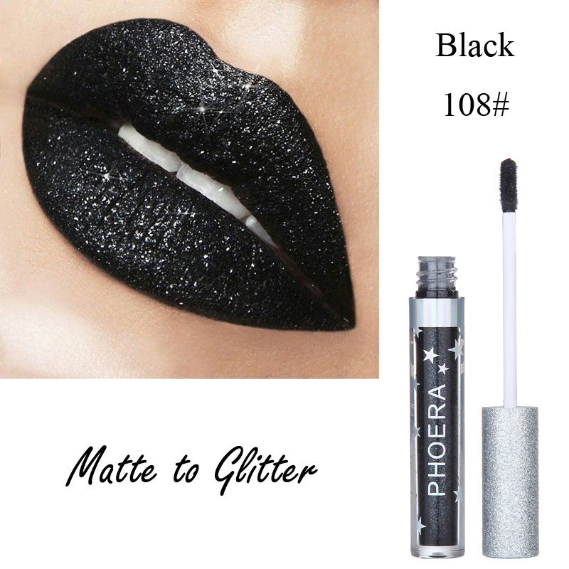 Lip gloss with shimmer effect