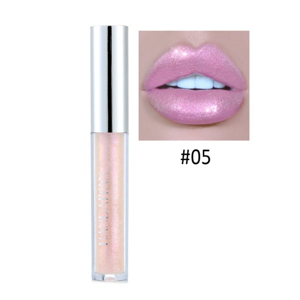 Close-up of non-sticky lip gloss texture