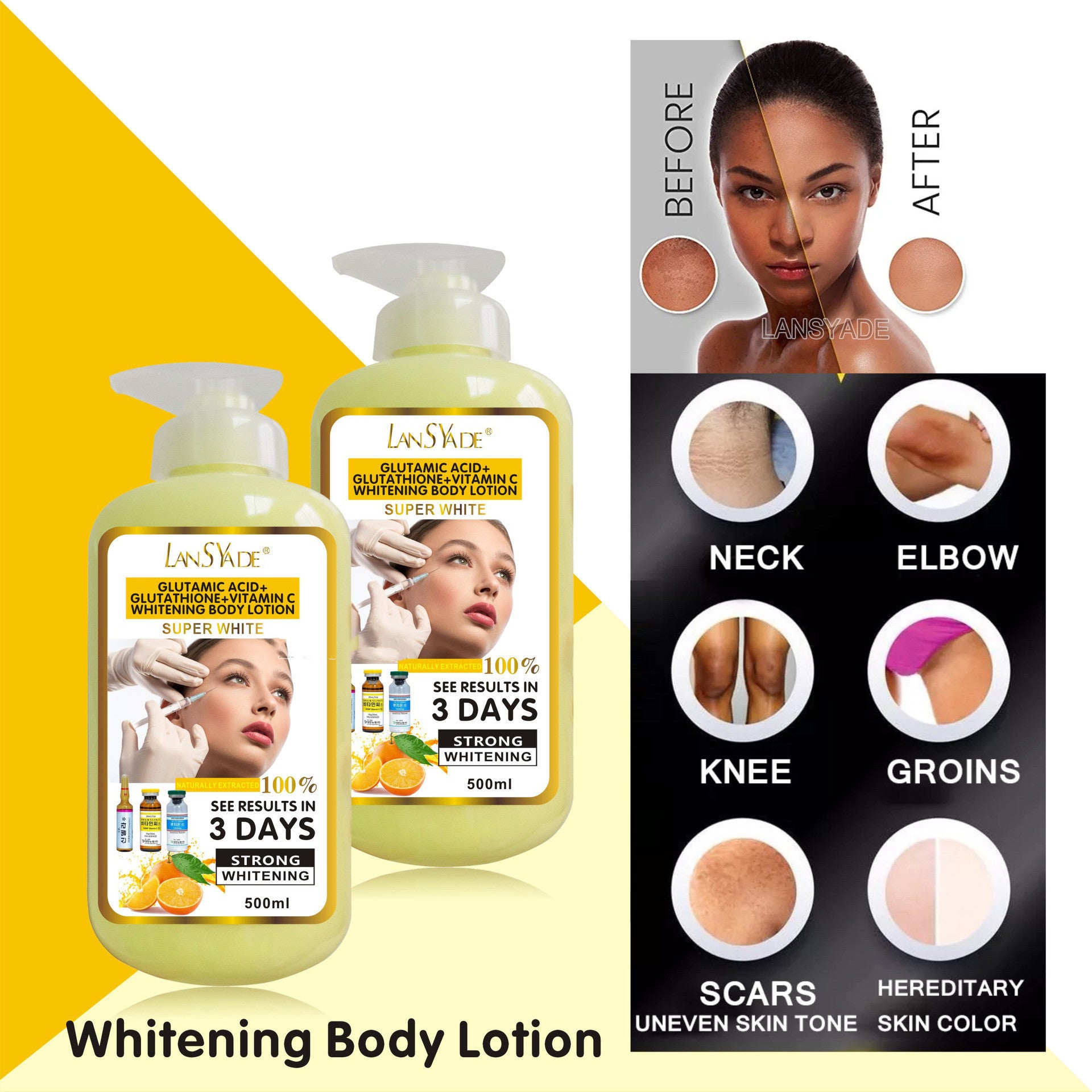 Body lotion with Glutathione and Vitamin C