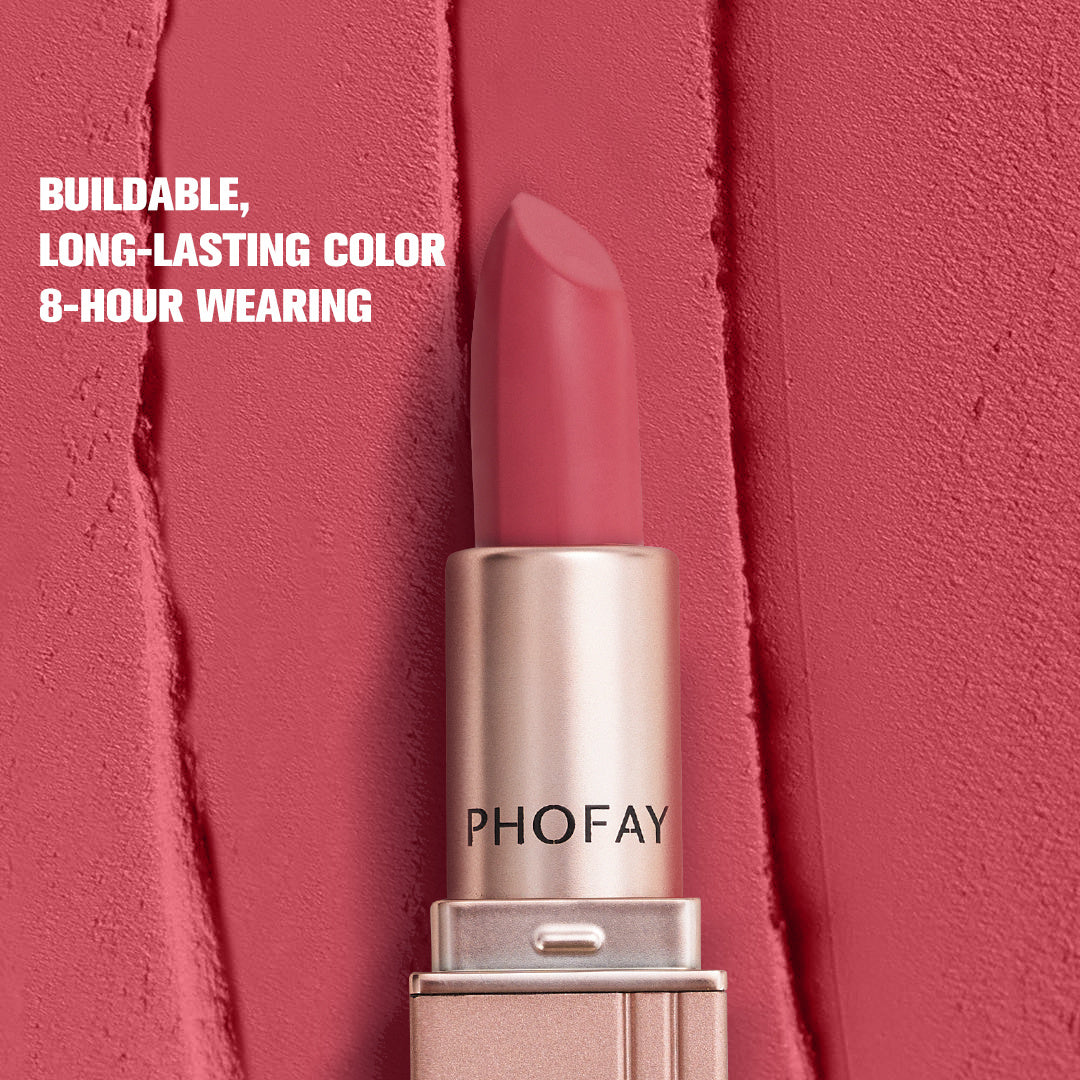 Long-Lasting PHOFAY Lipstick Close-Up