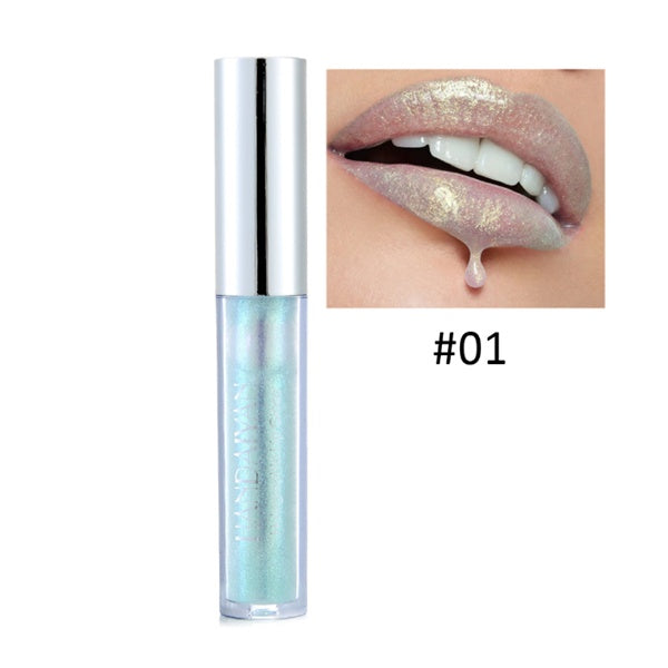 Lip gloss with prismatic color effect