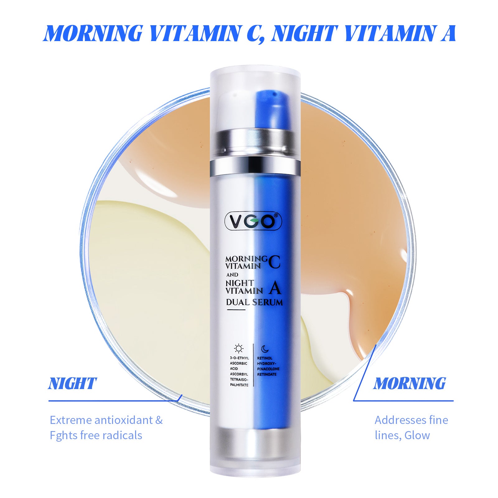 Day and night treatment for glowing skin
