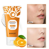 Face exfoliating gel before and after