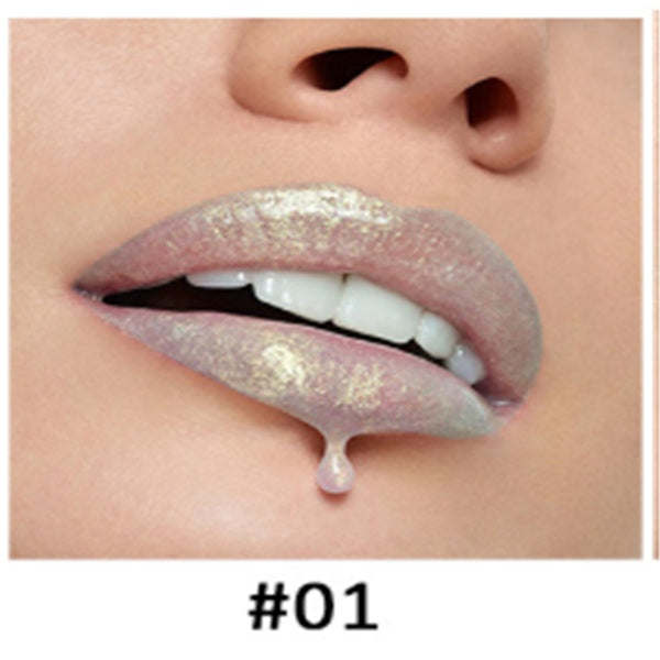 High-shine polarized lip gloss swatch