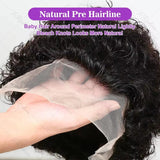 Heat-styled human hair pixie wig