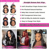 Straight human hair lace front wig for women