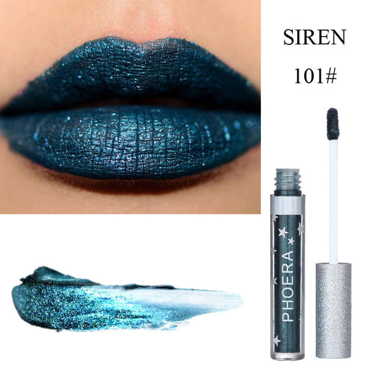 Waterproof glitter liquid lipstick