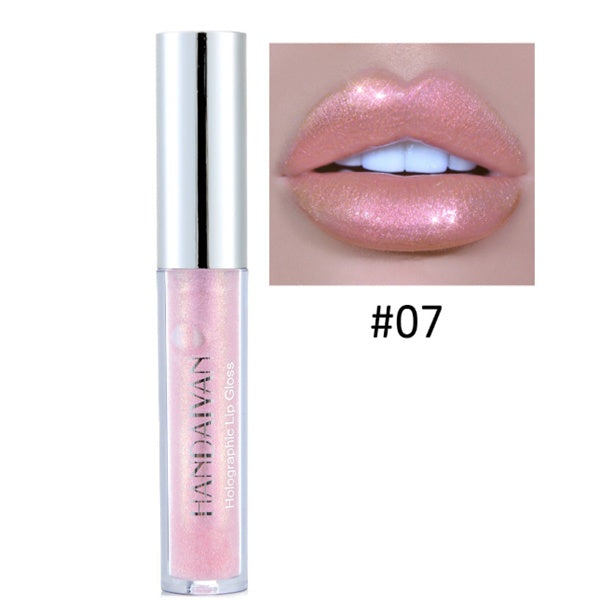 Lip gloss with prismatic color effect

