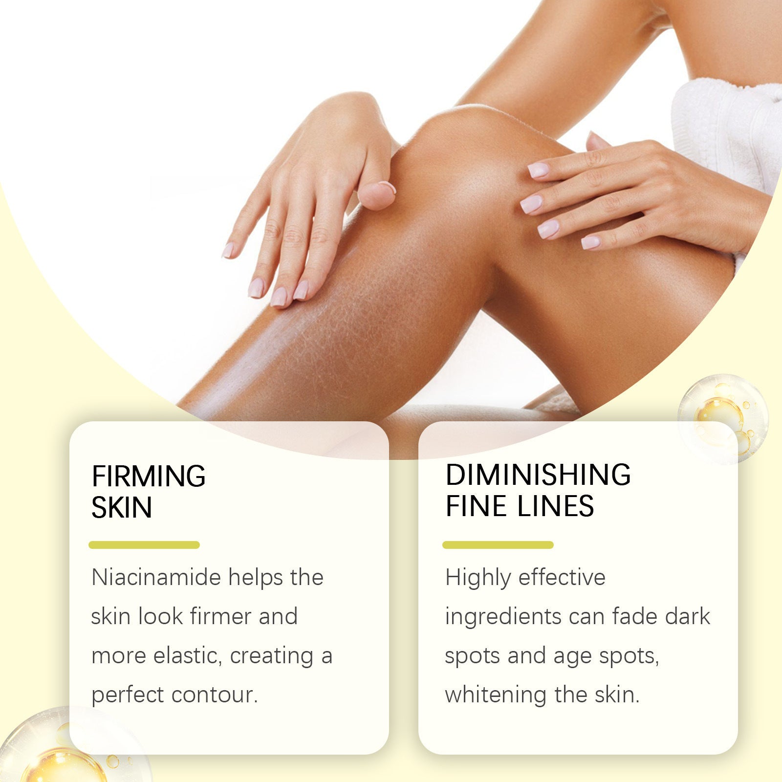 Skincare routine with niacinamide lotion