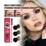 Woman shaping eyebrows using EELHOE brush