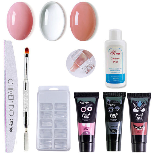Nail extension glue set with tools