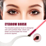 Brow grooming brush with fine bristles