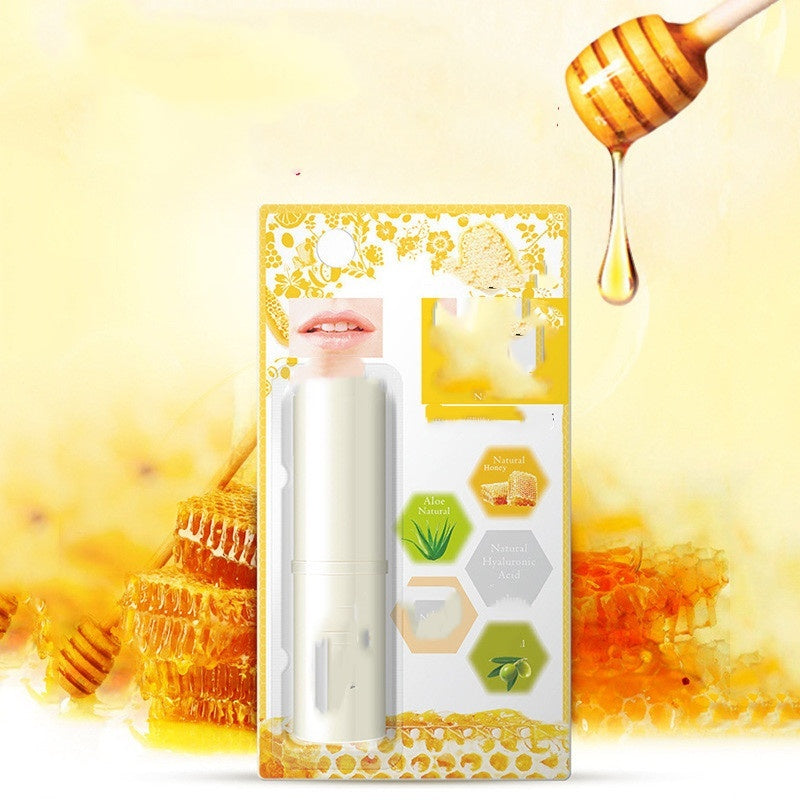 Lip balm stick next to honeycomb