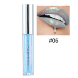 Polarized gloss applied on lips