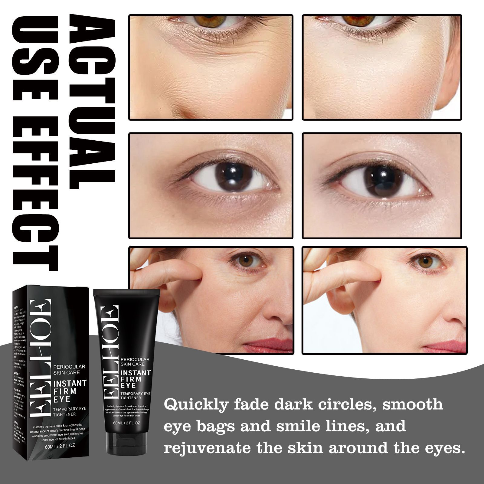 Applying EELHOE eye cream to under-eye area
