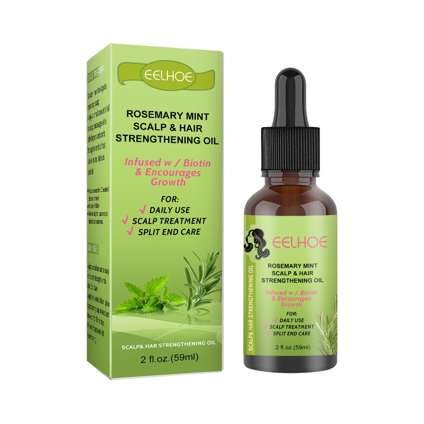 Haircare product with rosemary and mint