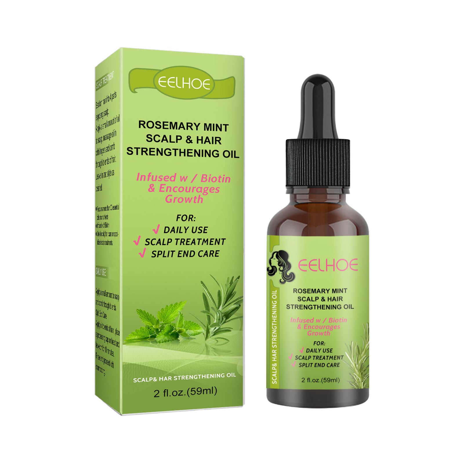 Haircare product with rosemary and mint