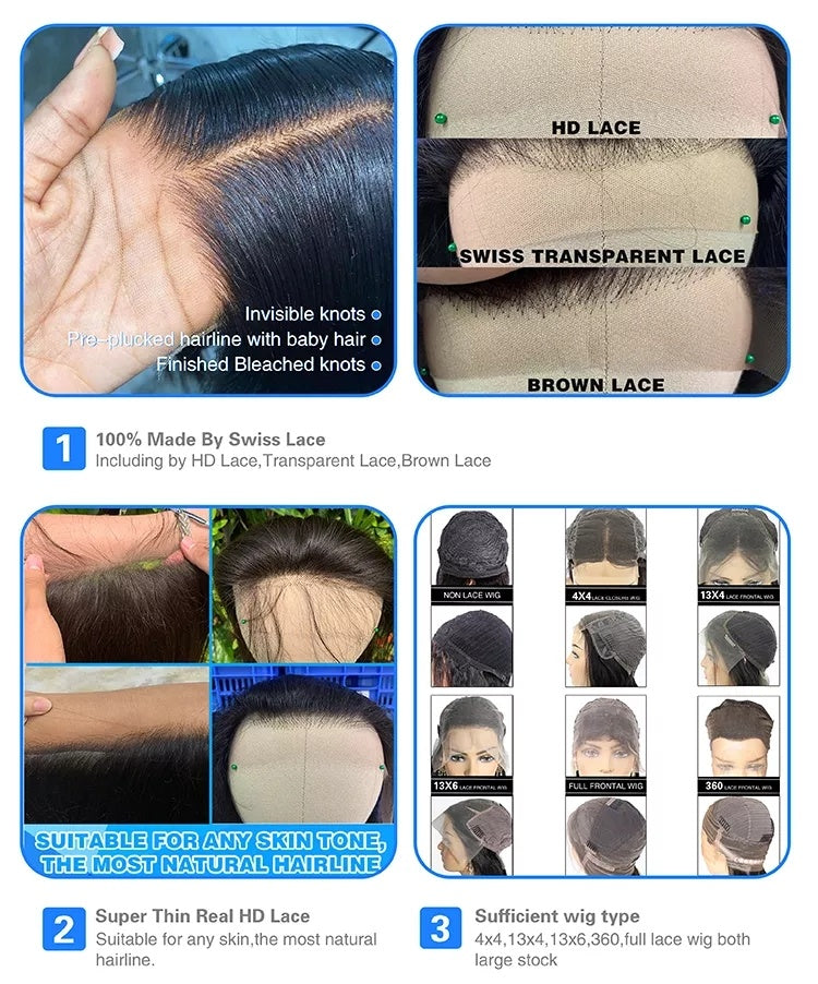 Luxurious raw hair wig with full volume and seamless blend