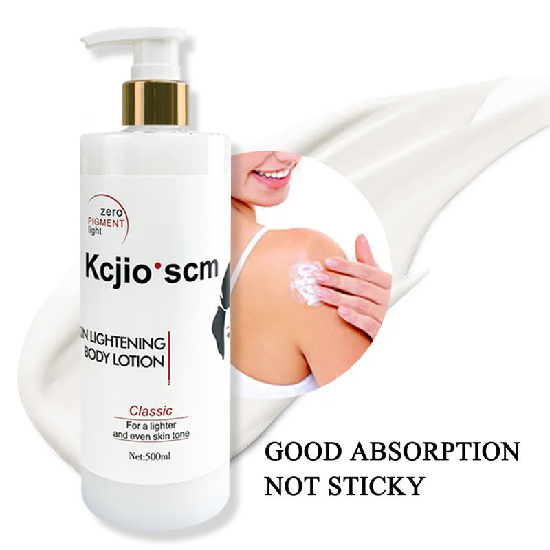 Moisturizing body lotion applied to arm