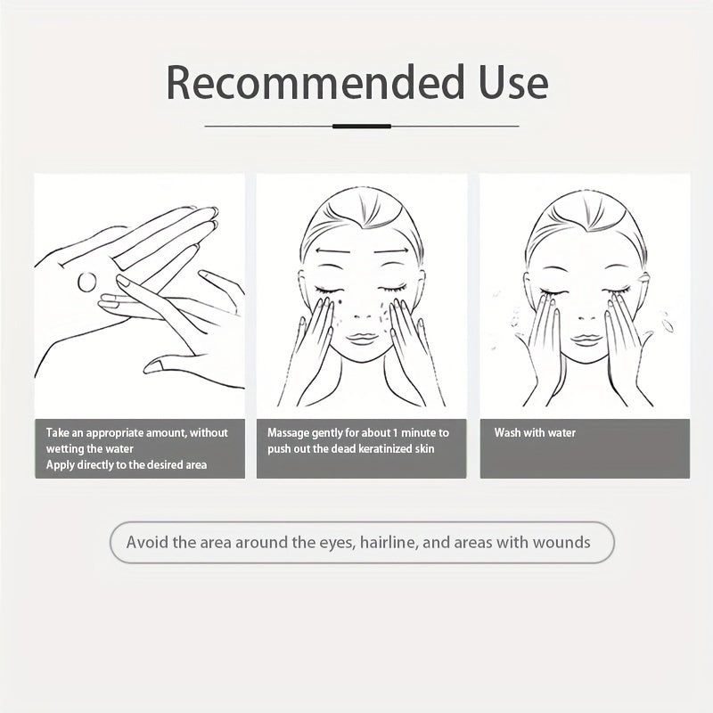 Hugrose gel on clean face