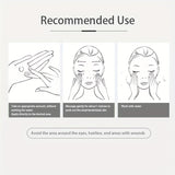 Hugrose gel on clean face