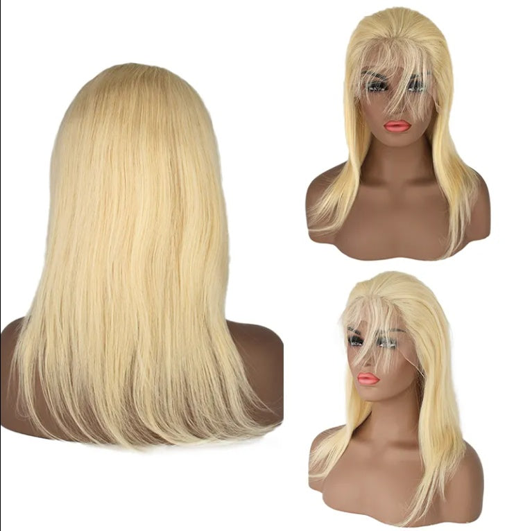 Raw virgin black lace front wig for women