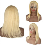 Raw virgin black lace front wig for women
