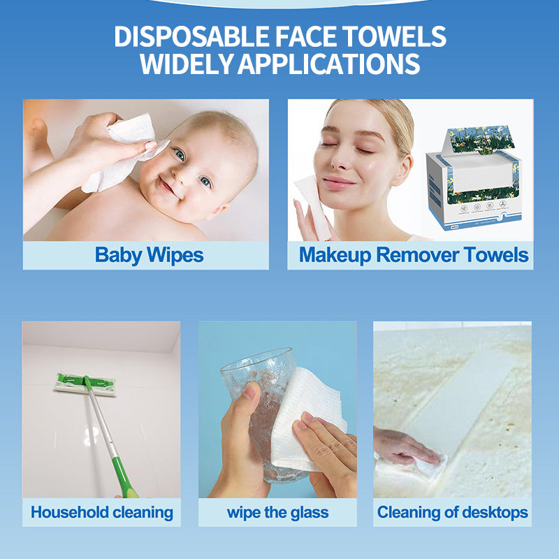 Single-use towel for facial care