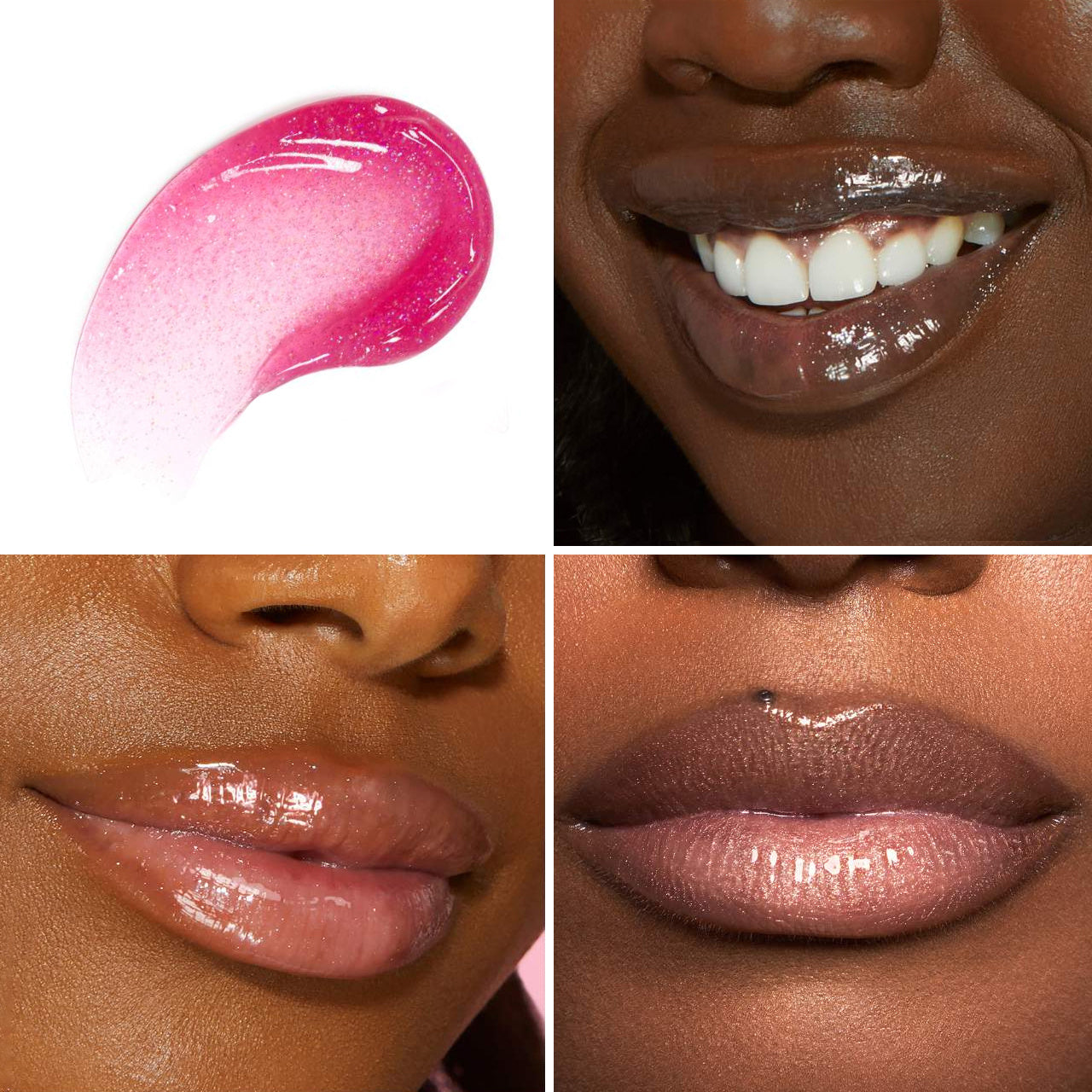 Model applying PHOFAY Jelly Lip Oil for glossy effect

