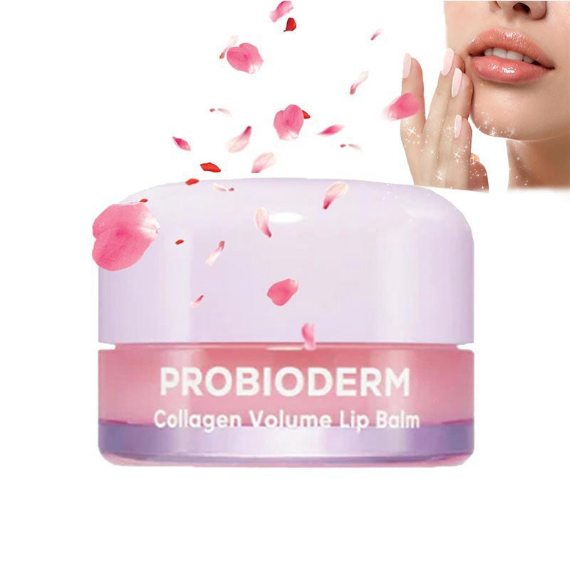 woman applying probioderm lip balm
