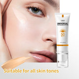 all skin tone models wearing tinted SPF moisturizer