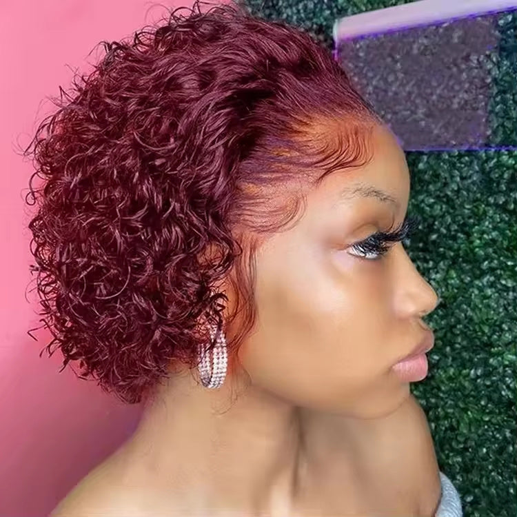 Short Spring Curl Brazilian Human Hair Wig