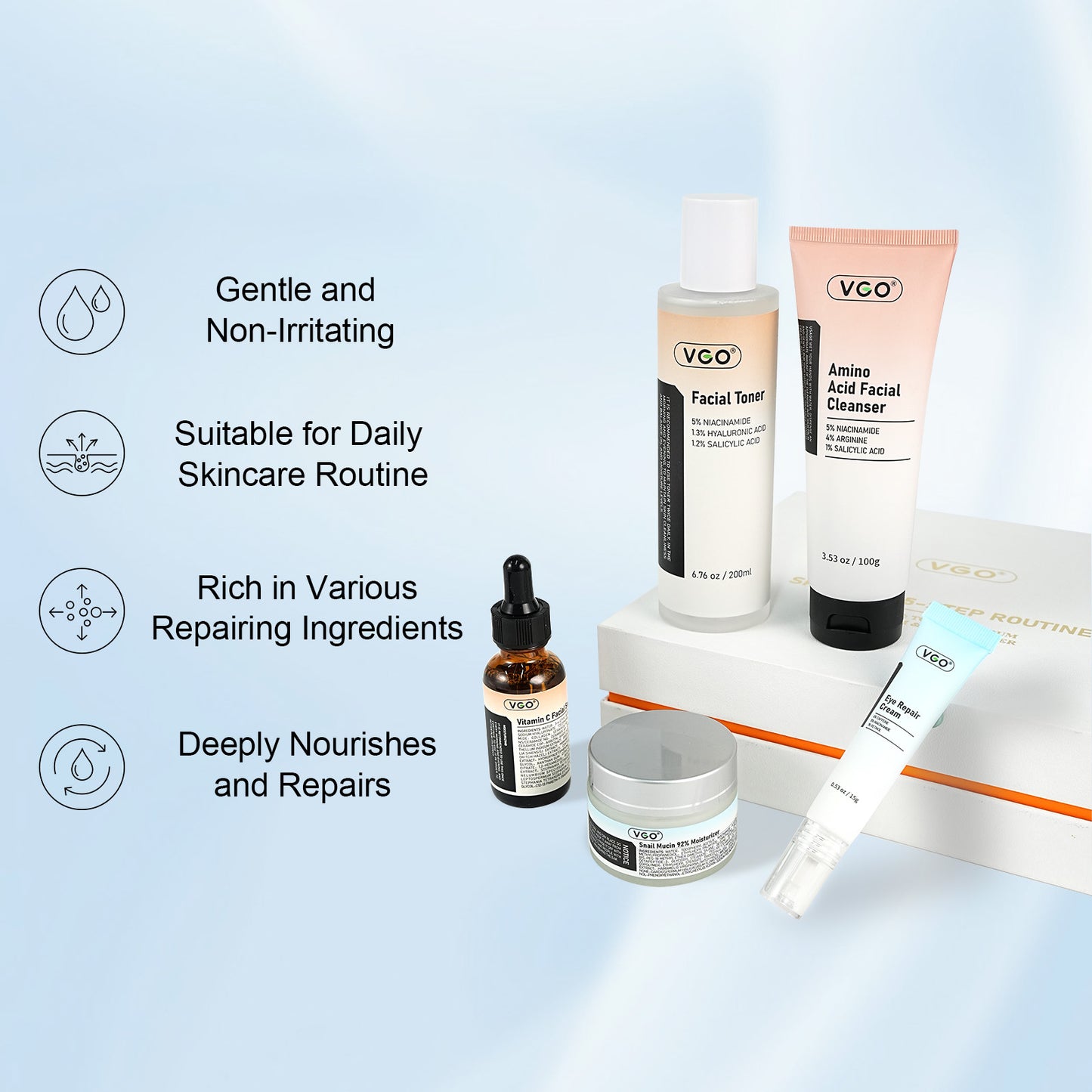 Eye cream application close-up