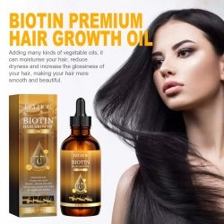 Hair oil with biotin and essential nutrients