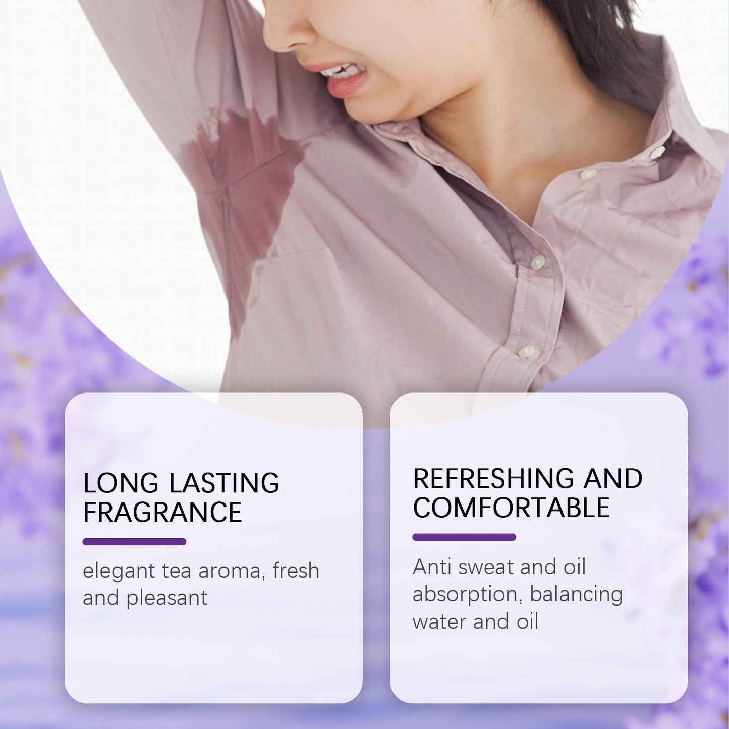 Eco-friendly body care packaging with lavender scent