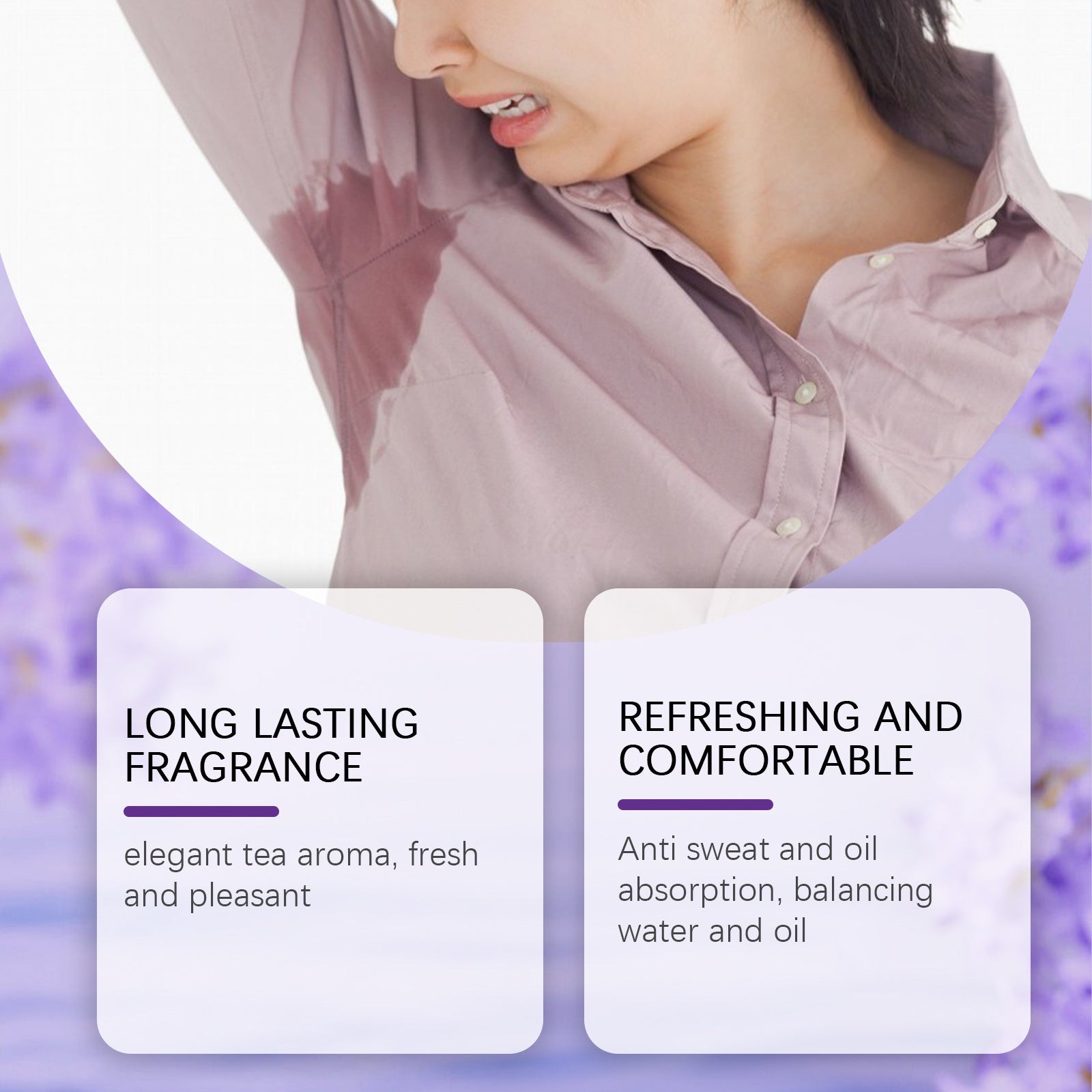 Eco-friendly body care packaging with lavender scent