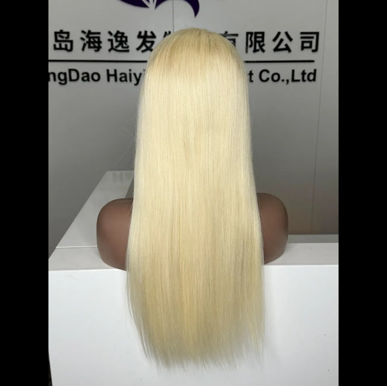 High-definition 13x4 lace wig with sleek straight hair
