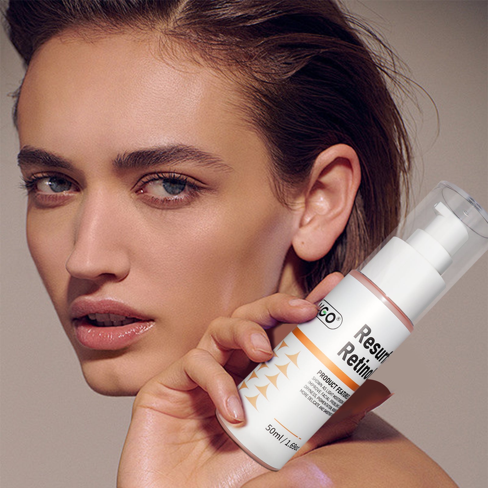 Serum dropper dispensing resurfacing serum