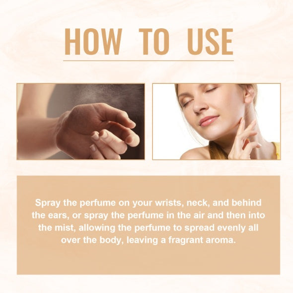 Woman applying Roxelis Coconut Passionate perfume