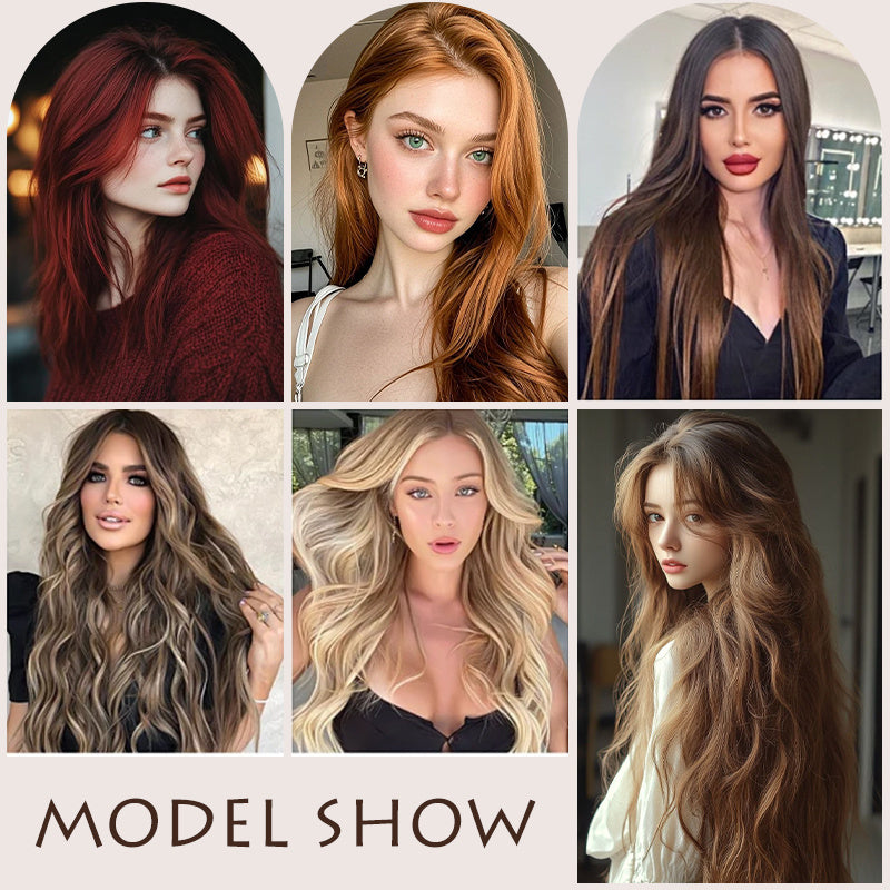 Natural-looking straight hair extensions for volume and length