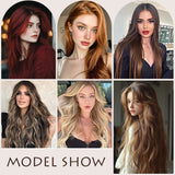 Natural-looking straight hair extensions for volume and length